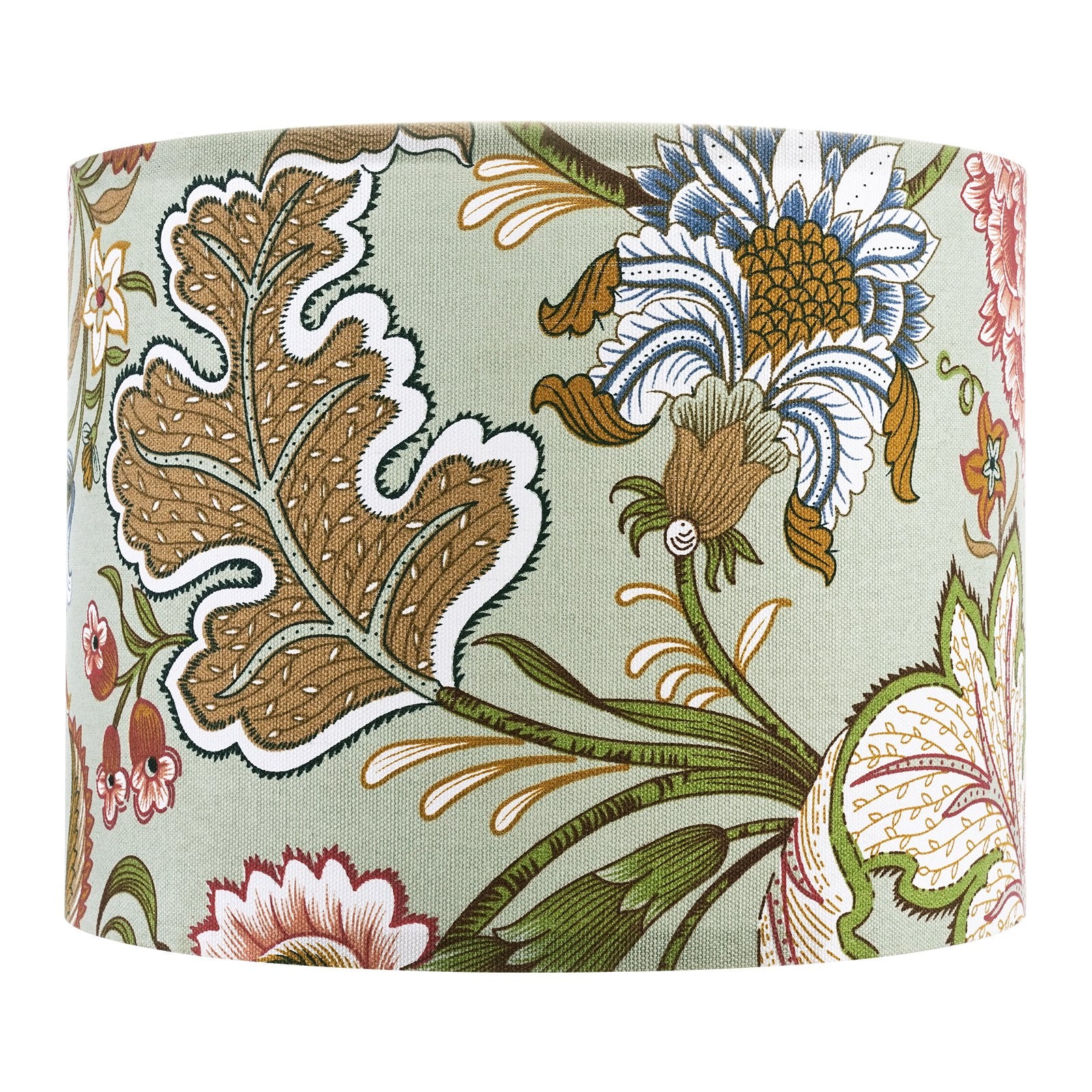 Elegant Dark Floral Drum Lampshade Set of 2, 13"x13"x10", Versatile Linen Shade for Table, Floor, and Pendant Lamps, Easy Assembly