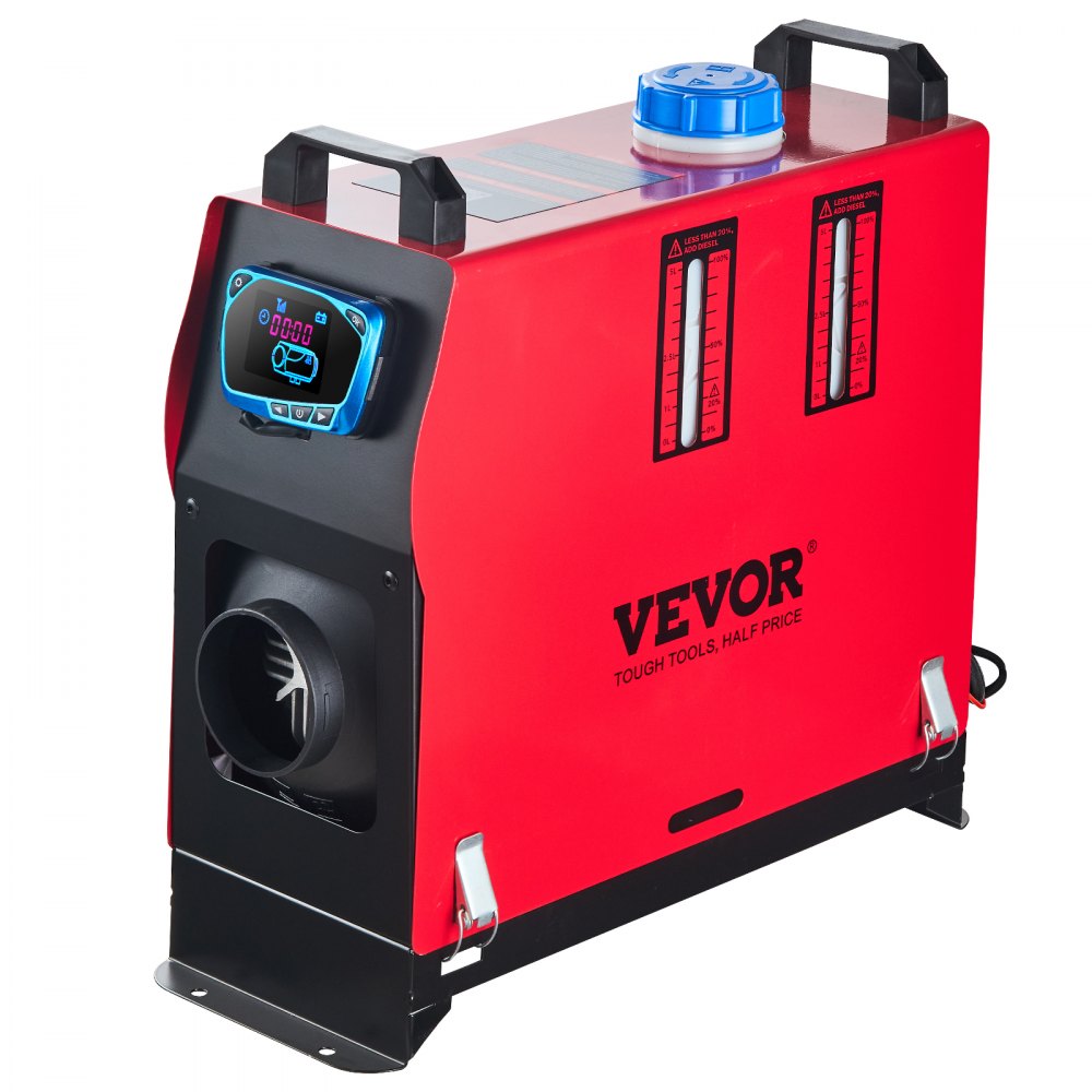 VEVOR 8KW Diesel Air Heater All in One 1 Air Outlet Diesel Heater 12V Remote Control Parking Heater Silencer with Blue LCD Switch for RV Trucks Bus and Trailer