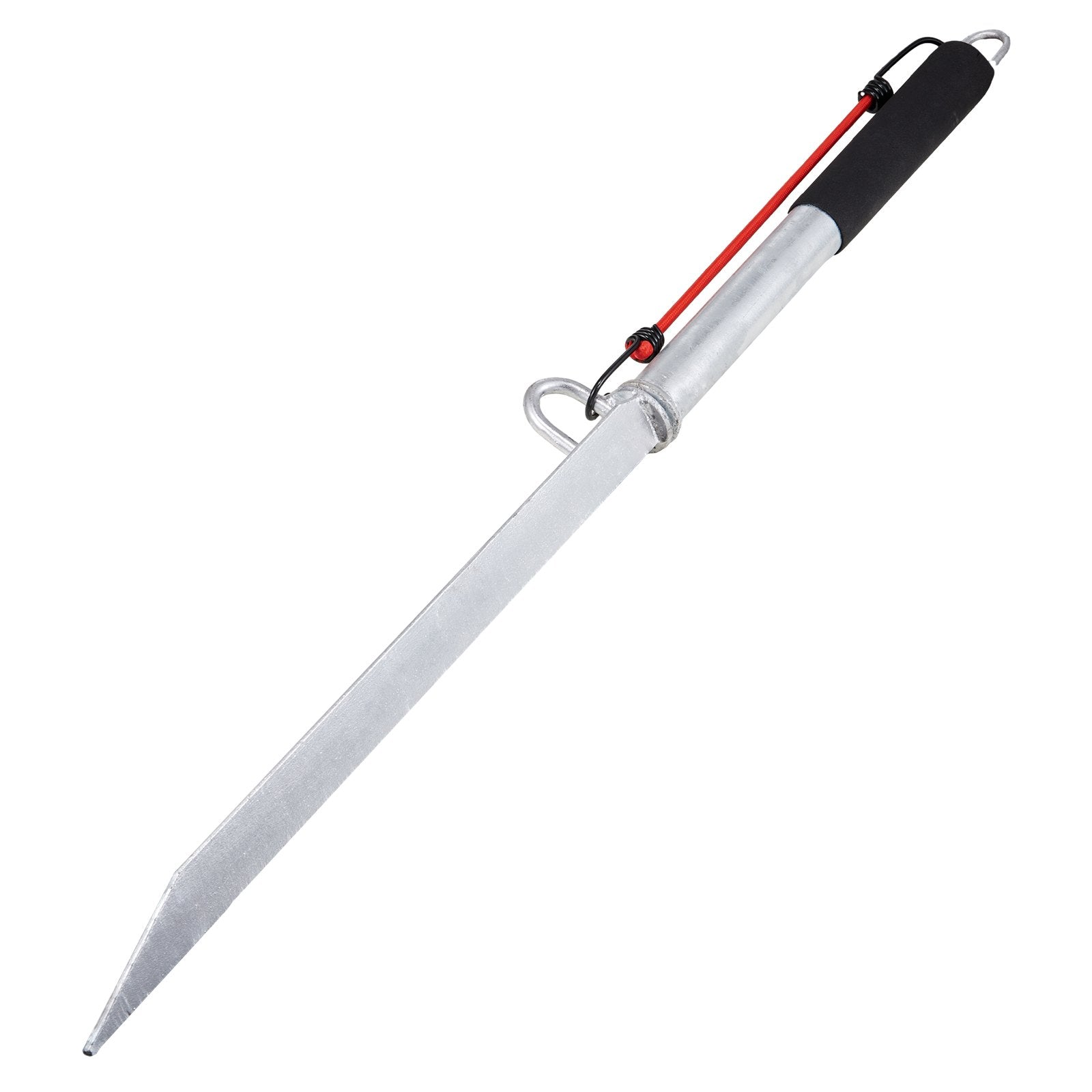 36" Self-Hammering Sand Spike Anchor for Boats, Jetskis & Kayaks - Galvanized Steel Shore Spike with Storage Bag & Bungee Cord