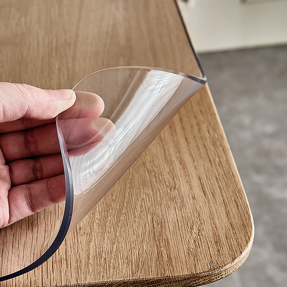 VEVOR Plastic Table Cover, 42"x84"x0.06", Transparent PVC Table Protector, Rectangle Clear Desk Mat, Water Oil Proof Table Cover for Dining Table Coffer Table Kitchen Worktable Dresser Cabinet, etc.
