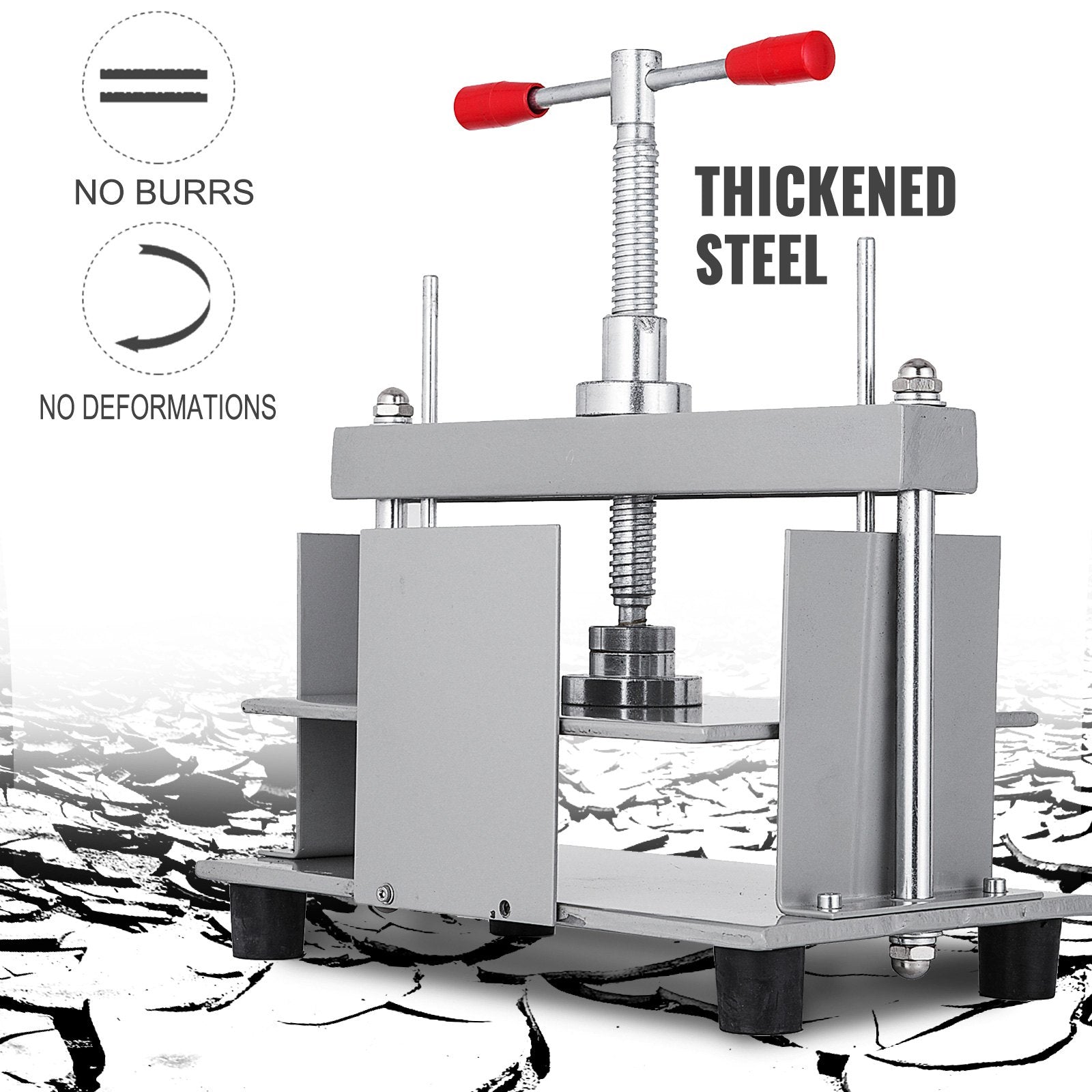 Heavy-Duty Manual Paper Press Machine, 12"x8.6" for A4 Papers with Thickened Steel Frame, Ideal for Papermaking, Bookbinding, and Flattening Tasks