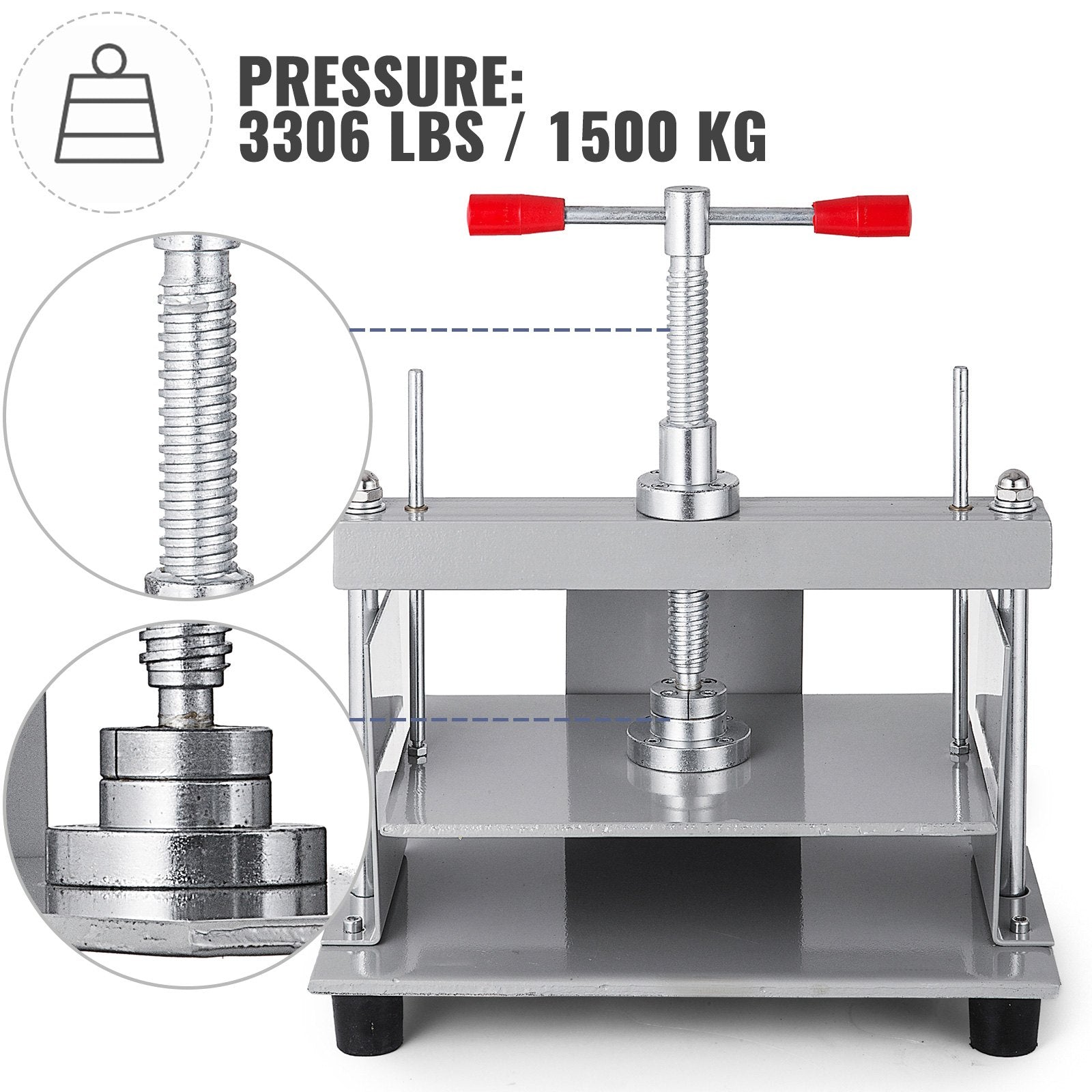 Heavy-Duty Manual Paper Press Machine, 12"x8.6" for A4 Papers with Thickened Steel Frame, Ideal for Papermaking, Bookbinding, and Flattening Tasks