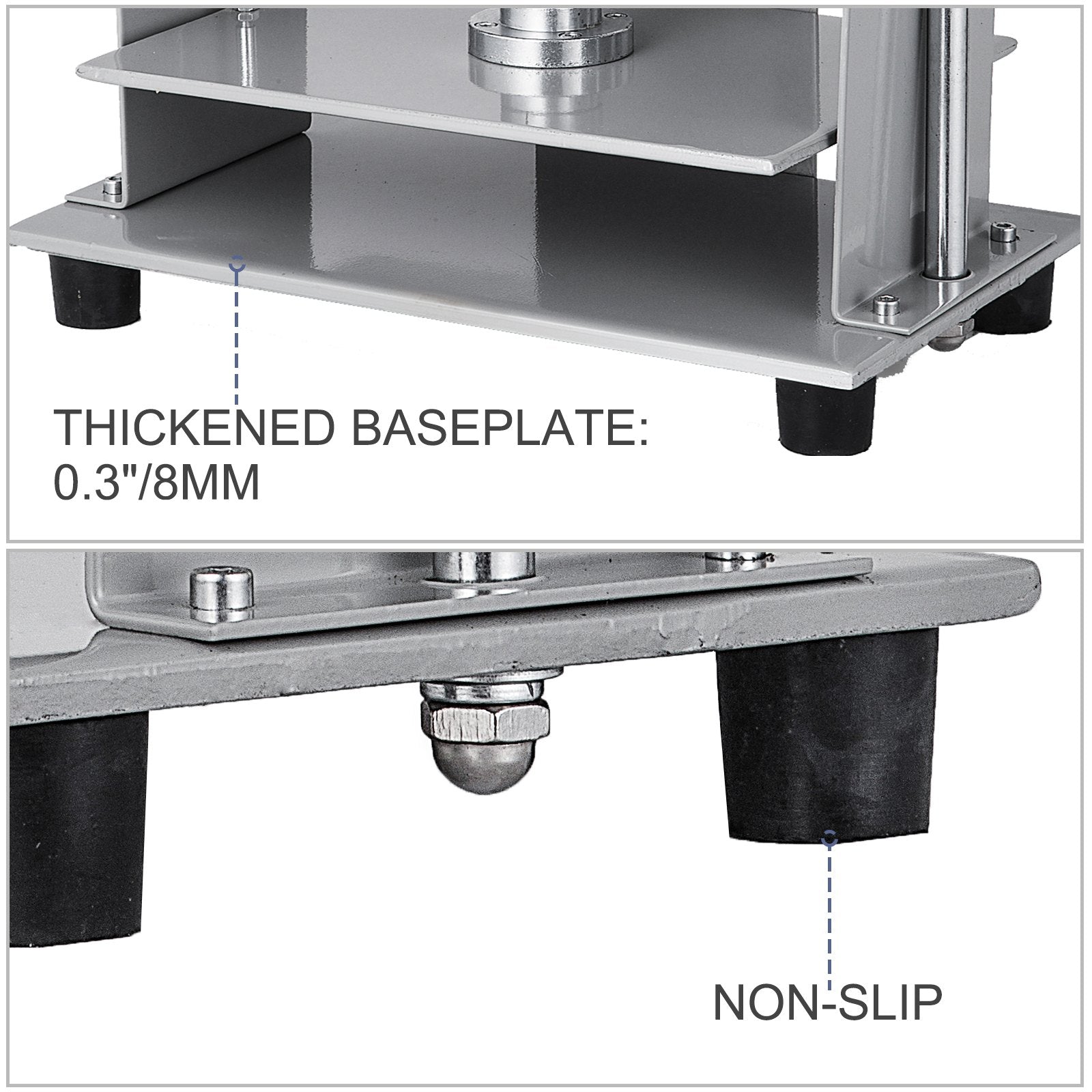 Heavy-Duty Manual Paper Press Machine, 12"x8.6" for A4 Papers with Thickened Steel Frame, Ideal for Papermaking, Bookbinding, and Flattening Tasks
