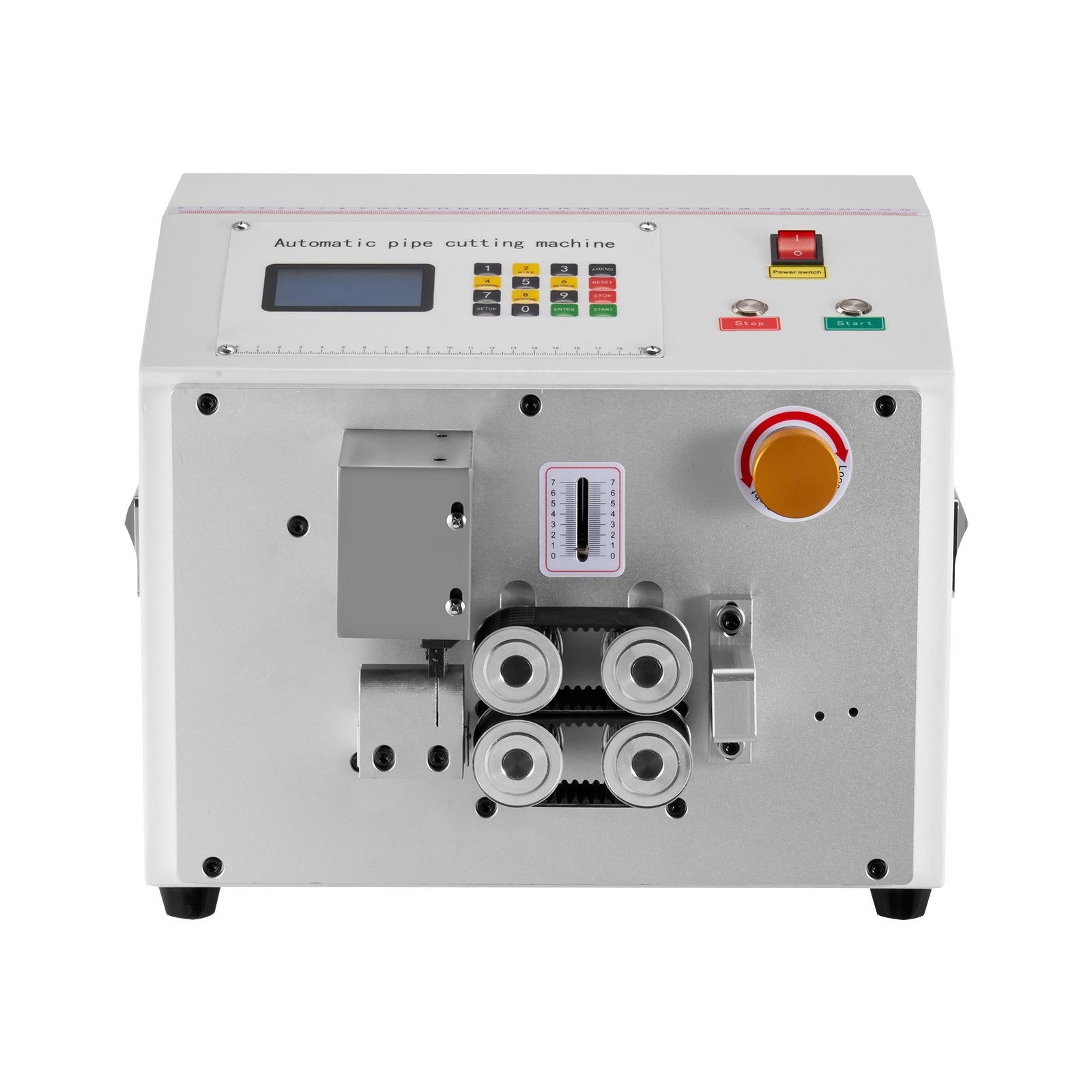 Automatic Heat-Shrink Tube Cutter with LCD Display, Precision Cutting 1-20mm Diameter, 0.1-99999.9mm Length for PVC, PE, Silicone, Soft Water Pipes