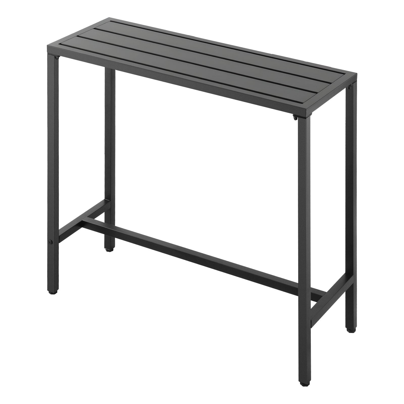Outdoor Rectangle Bar Table - 39.4 x 15 in, Waterproof & Sturdy Metal Frame for Patio, Balcony, Yard, Hot Tub, Poolside, Indoor Dining