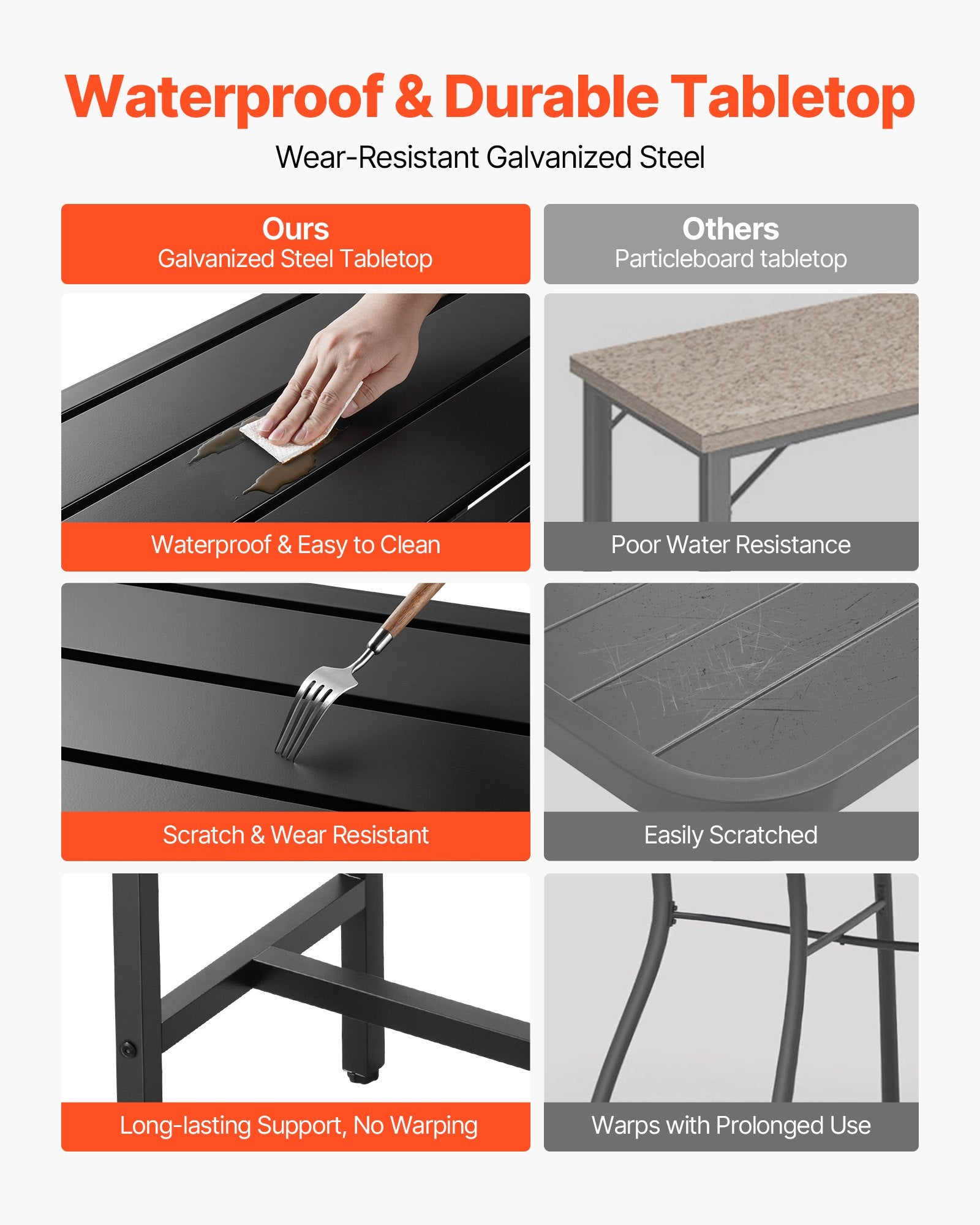 Elevate Your Outdoor Space with a 63 x 15 Inch Rectangle Bar Table – Waterproof, Sturdy Metal Frame for Balcony, Yard, Poolside, Indoor & More