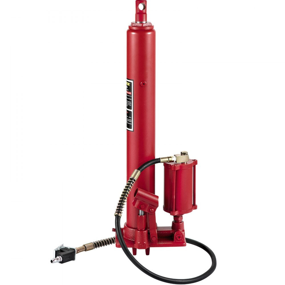 Heavy-Duty 8-Ton Long Ram Hydraulic Jack with Clevis Base for Engine Hoists and Garage Cranes