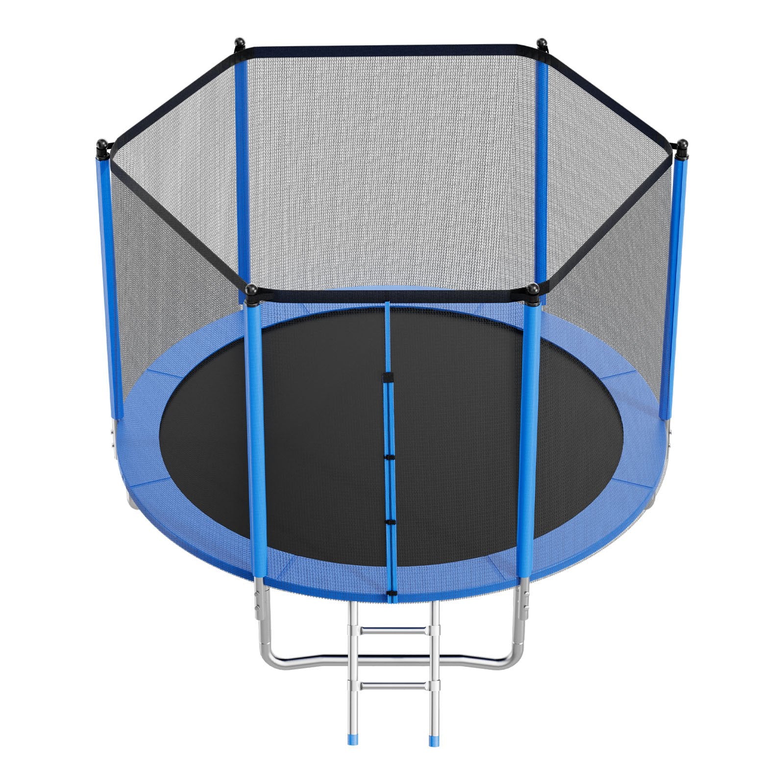 10FT Round Outdoor Trampoline with Enclosure Net, ASTM Approved, Heavy Duty, 330 lbs Capacity, Anti-Rust, Safe for Kids & Adults Backyard Fun