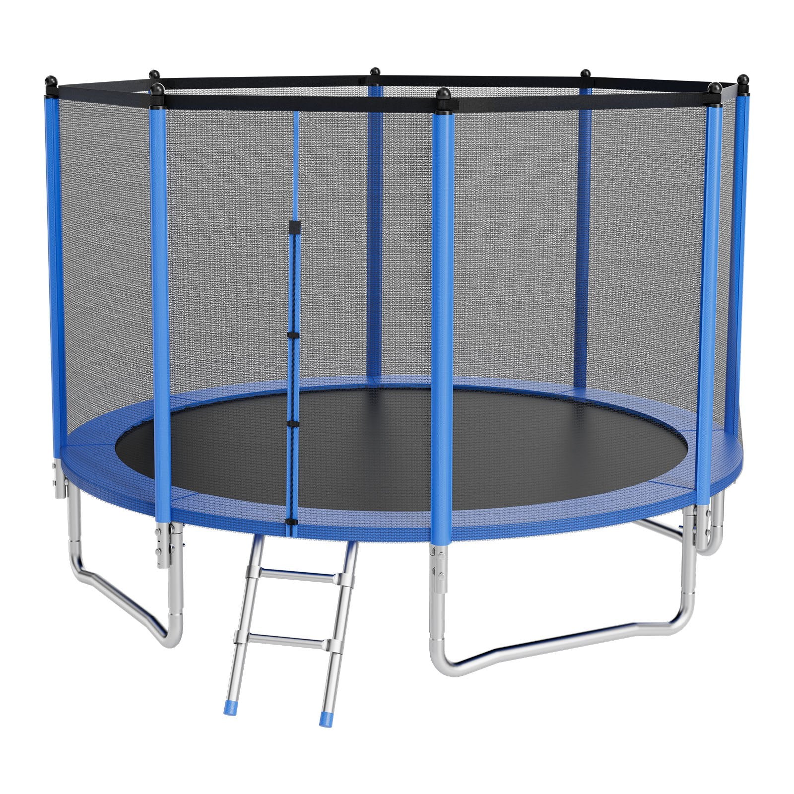 12FT Heavy Duty Outdoor Trampoline with Safety Enclosure Net, ASTM Certified, 400 lbs Capacity, Anti-Rust, Perfect for Kids & Adults, Easy Assembly, Backyard Fun
