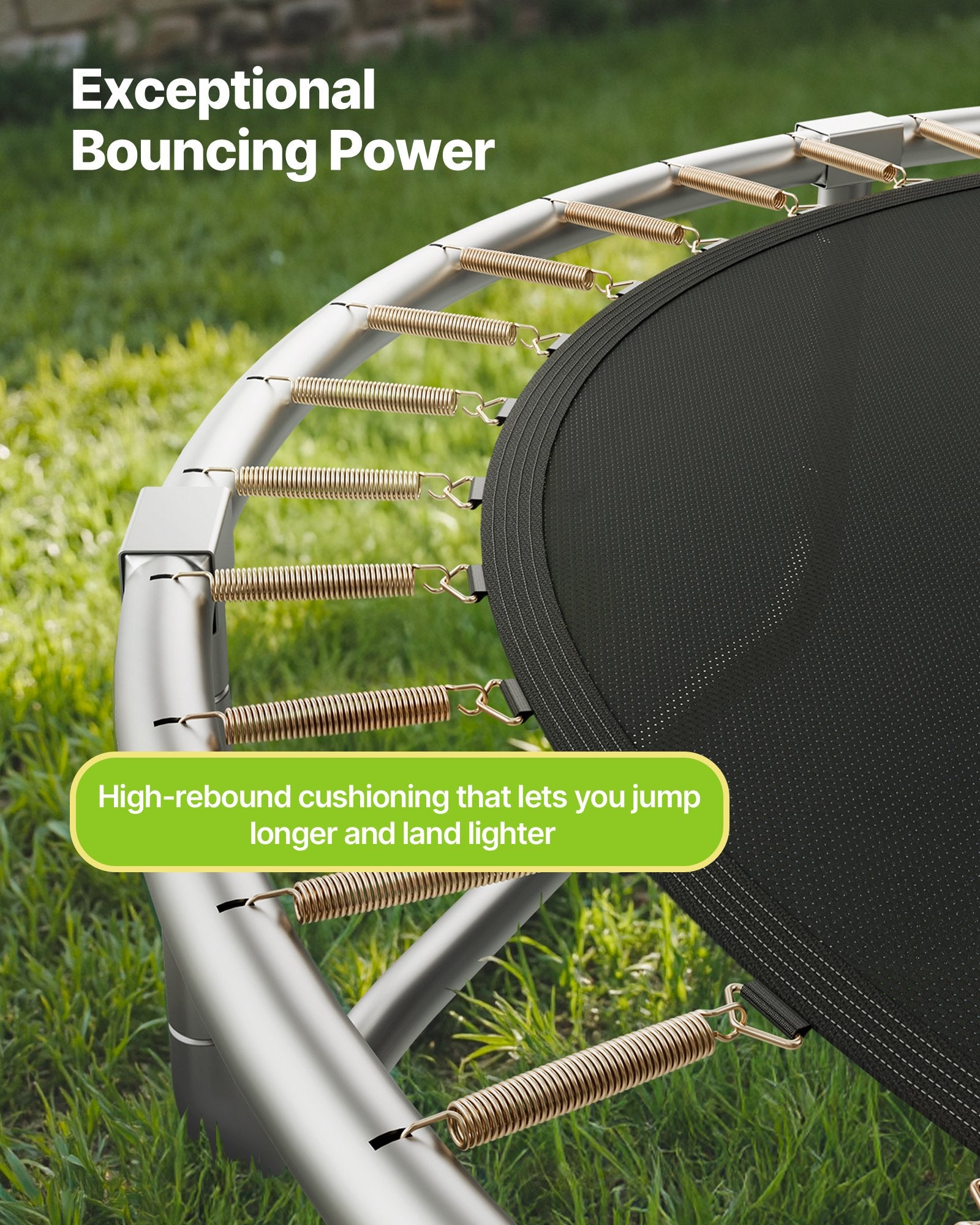 14FT Outdoor Recreational Trampoline with Safety Enclosure, Heavy Duty, ASTM Approved, 450 lbs Capacity, Anti-Rust for Kids & Adults, Perfect Backyard Fun