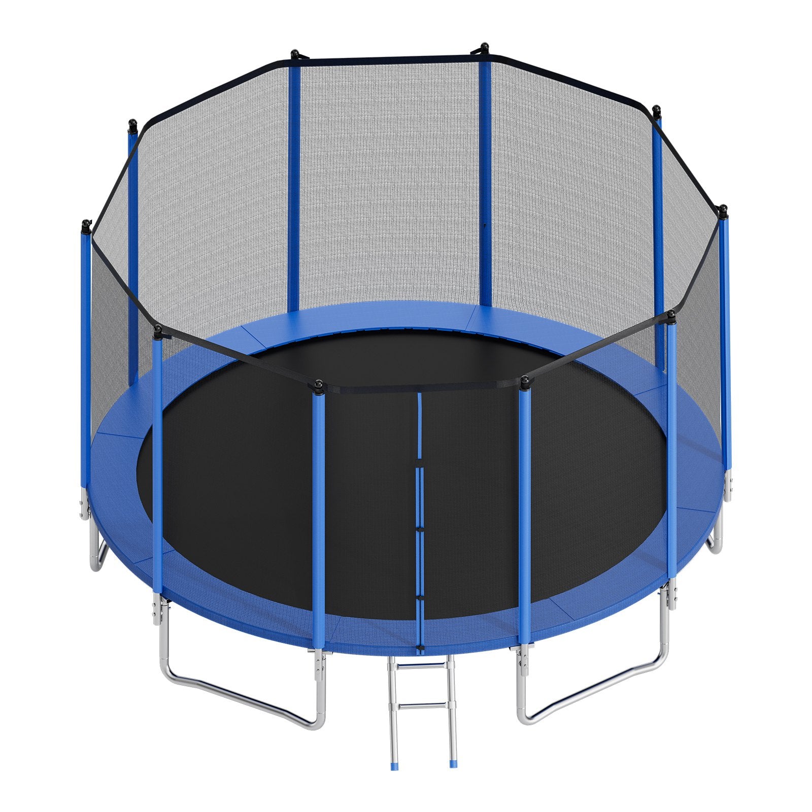 16FT Heavy Duty Outdoor Trampoline with Enclosure Net, ASTM Approved, Anti-Rust Design, 475 lbs Weight Limit for Kids & Adults, Safe Backyard Fun