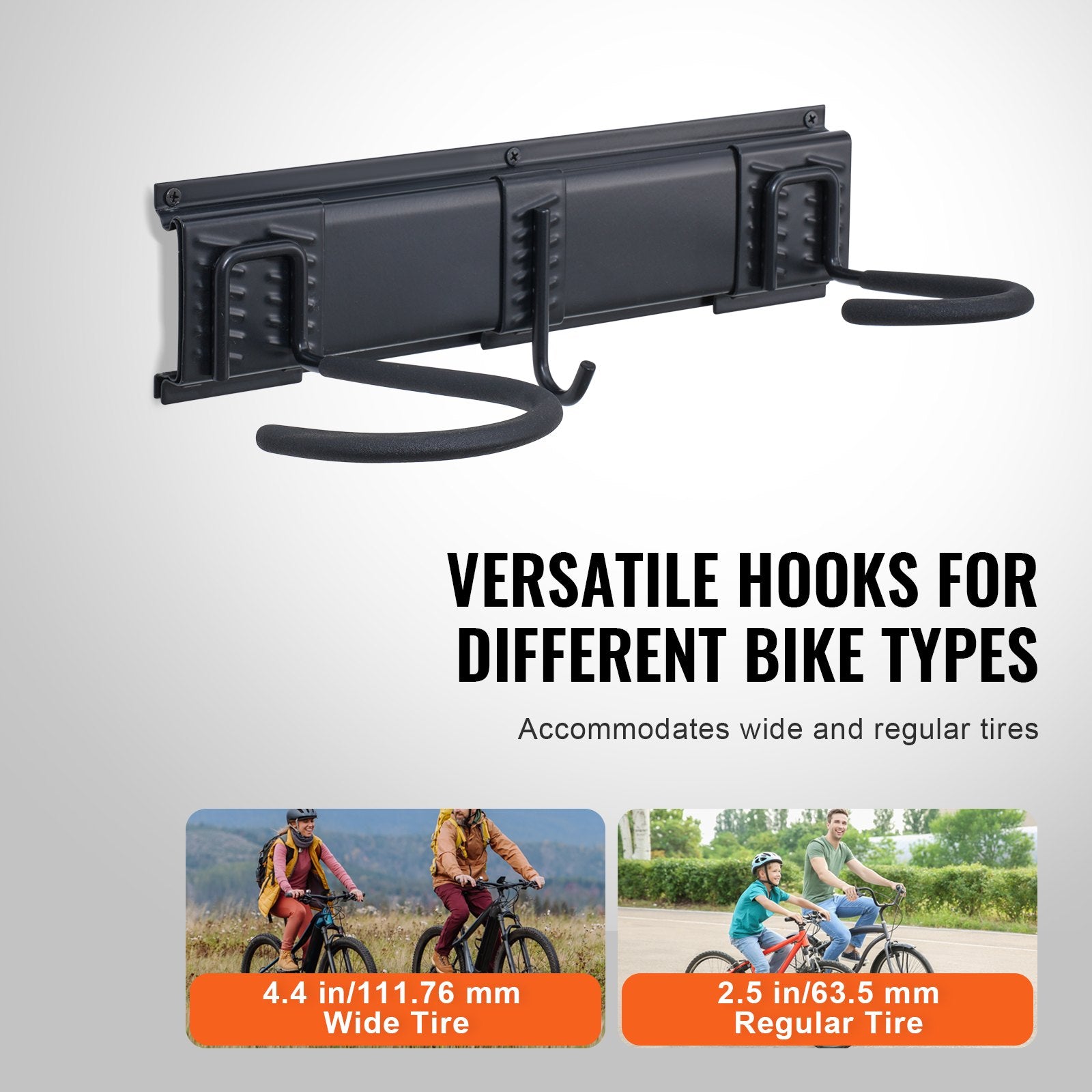 Efficient Wall Mount Bike Storage Rack with 6 Racks & 3 Helmet Hooks, 3 Shelves, Customizable Home & Garage Organizer, 300 lbs Capacity