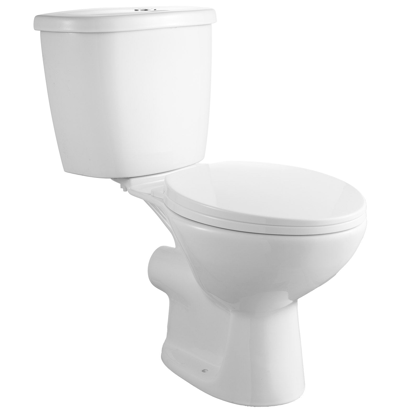 Compact Macerating Toilet System with 700W Pump, Dual Flush, Rear Discharge, Upflush for Basements, 3-Inlets, Space-Saving Design
