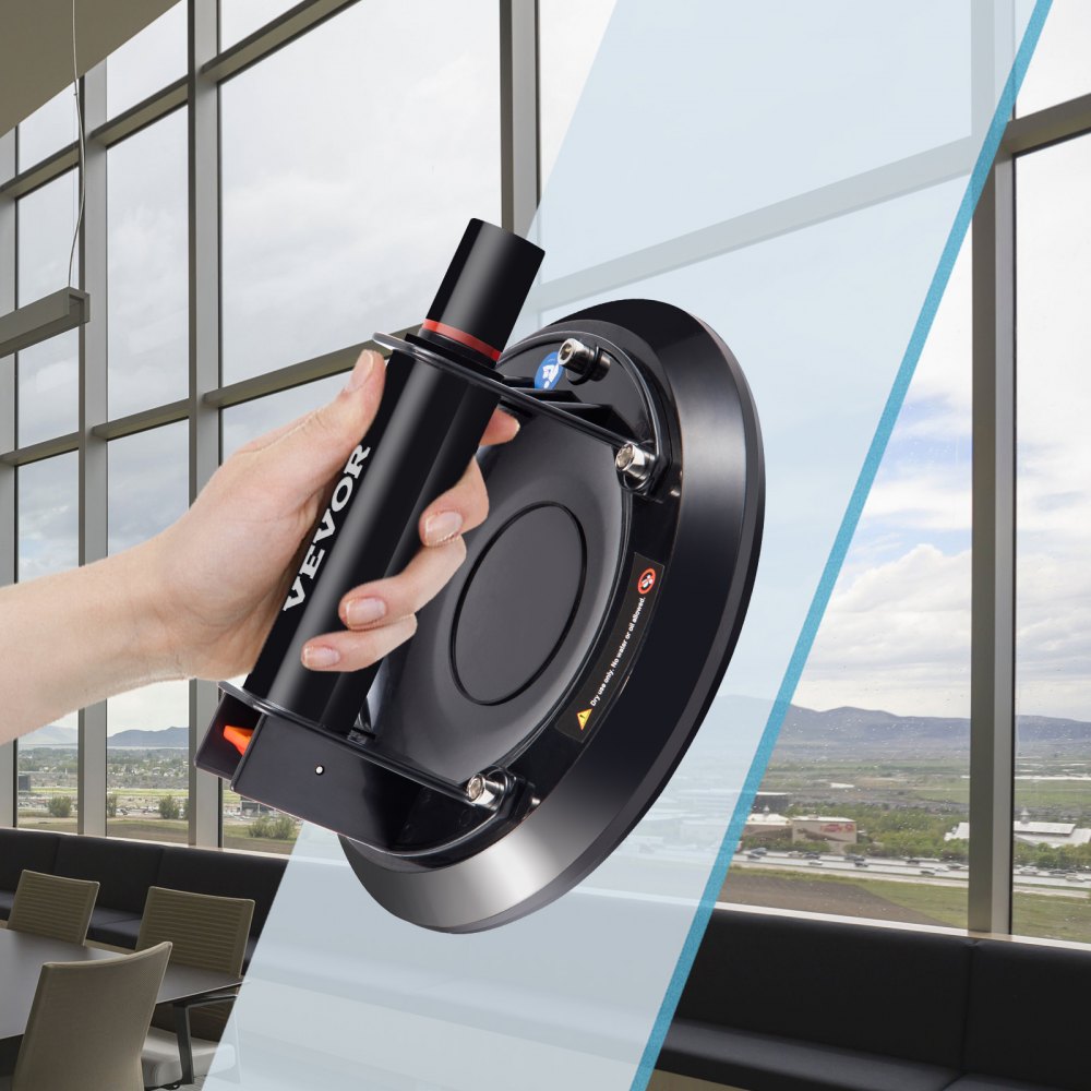 Heavy-Duty 9'' Vacuum Suction Cup for Lifting Glass, Granite, and Tiles with 275lbs Capacity