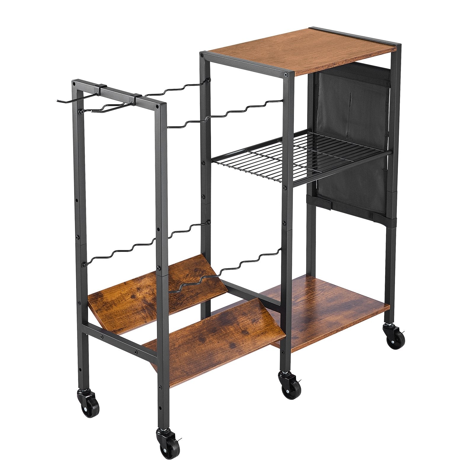 Mobile Fishing Rod Holder Cart with Wheels for 12 Rods - Garage and Indoor Fish Gear Organizer, Tackle Box Storage, Ideal Gift for Men
