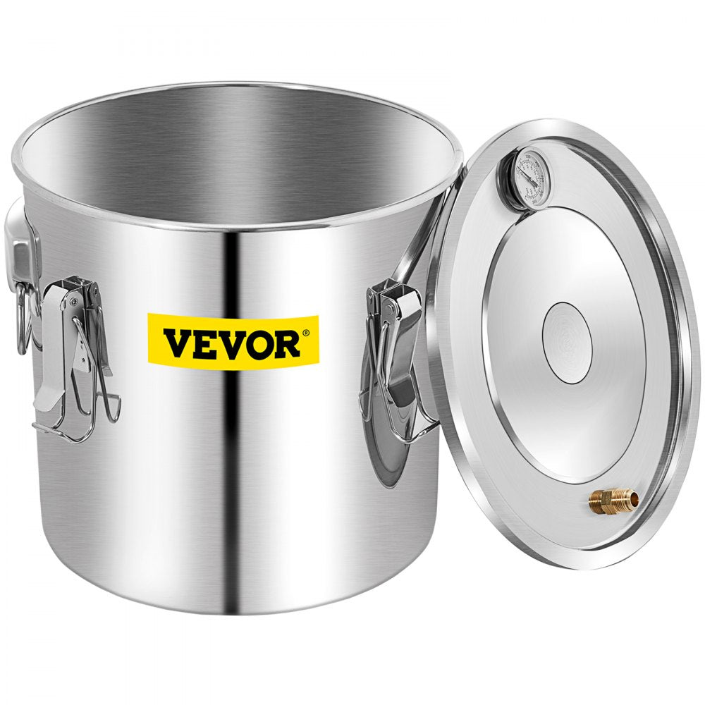 Large 13.2 Gallon Alcohol Distiller Kit with Copper Tube and Built-In Thermometer for Home Whiskey and Spirits Making, Includes Circulating Pump and Stainless Steel Construction