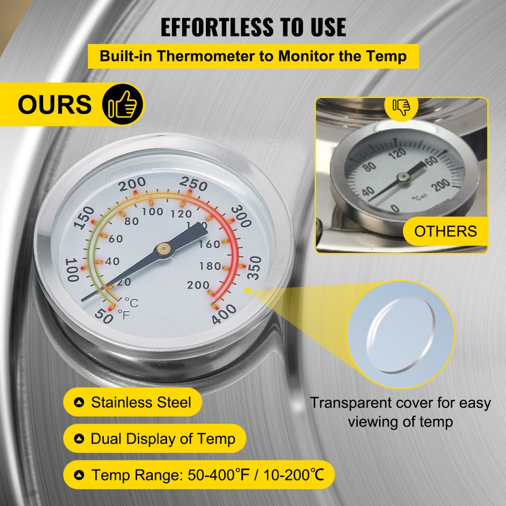 Home DIY 12L Water Distiller Kit with Copper Tube & Thermometer for Brewing and Purification