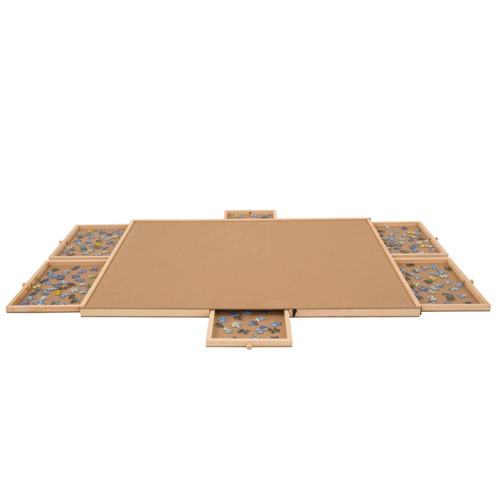Rotating 1000 Piece Jigsaw Puzzle Board with Drawers & Cover, Premium Wooden Organizer for Adults, Portable Puzzle Storage Solution