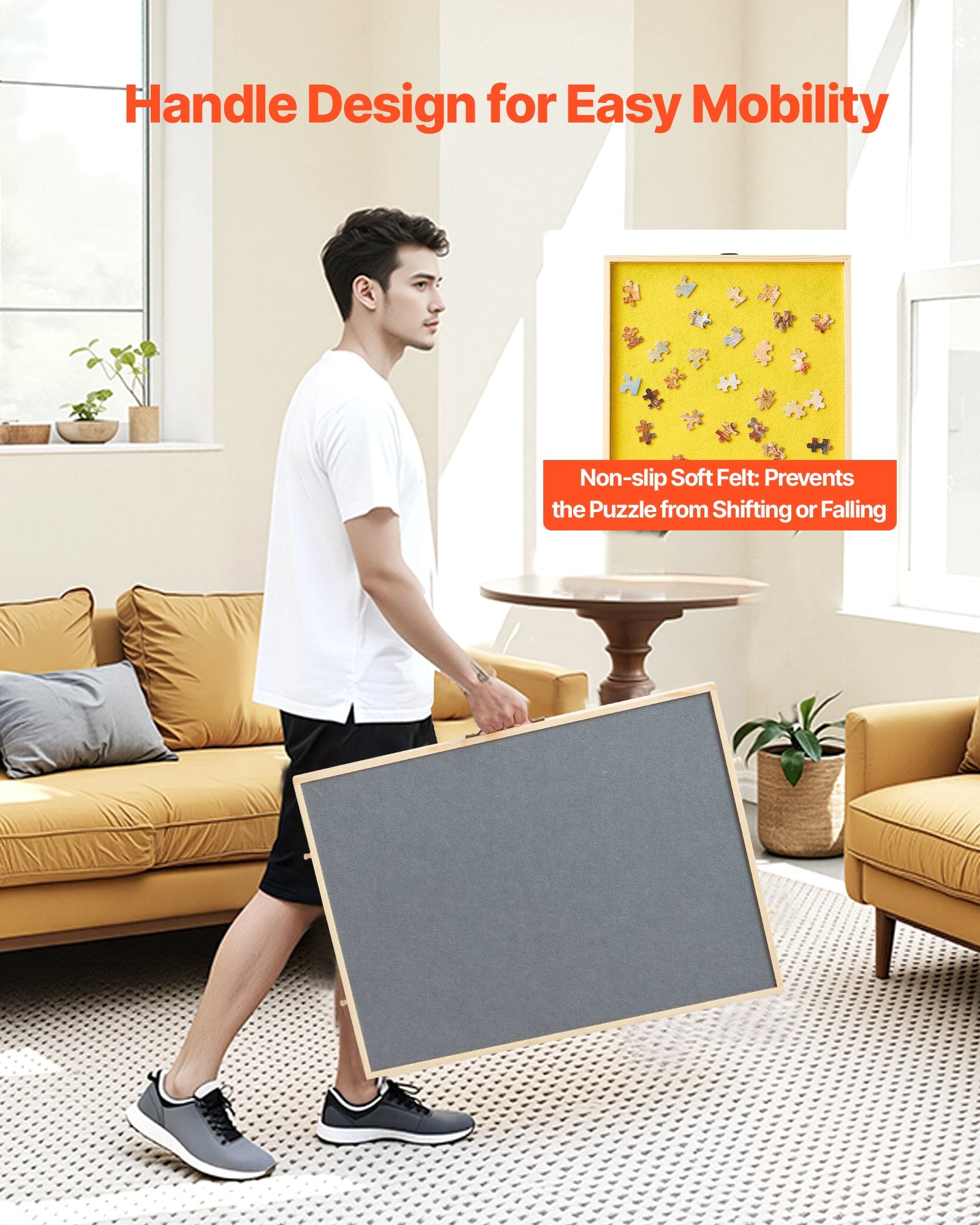 Elevate Your Puzzle Experience: 1000 Piece Board with Rotating Feature, Colorful Felt Drawers, Adjustable Angles, Perfect Gift for Mom