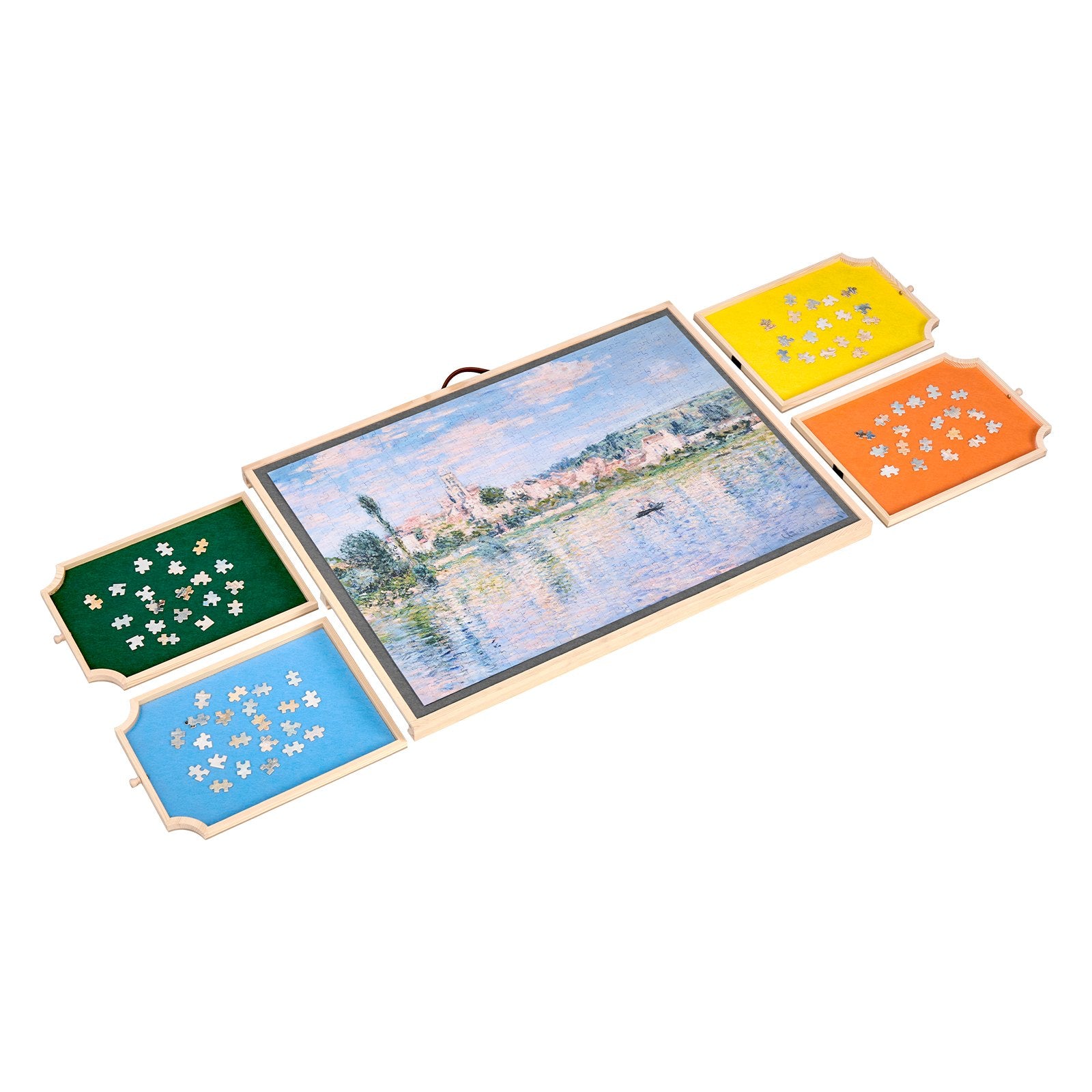 Elevate Your Puzzle Experience: 1000 Piece Board with Rotating Feature, Colorful Felt Drawers, Adjustable Angles, Perfect Gift for Mom