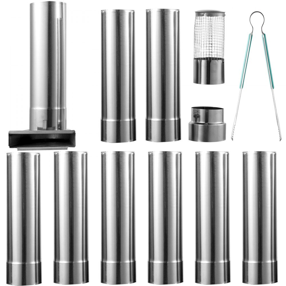 Compact Stainless Steel Wood Stove for Camping and Outdoor Heating with Folding Pipe and 90.6-inch Total Height
