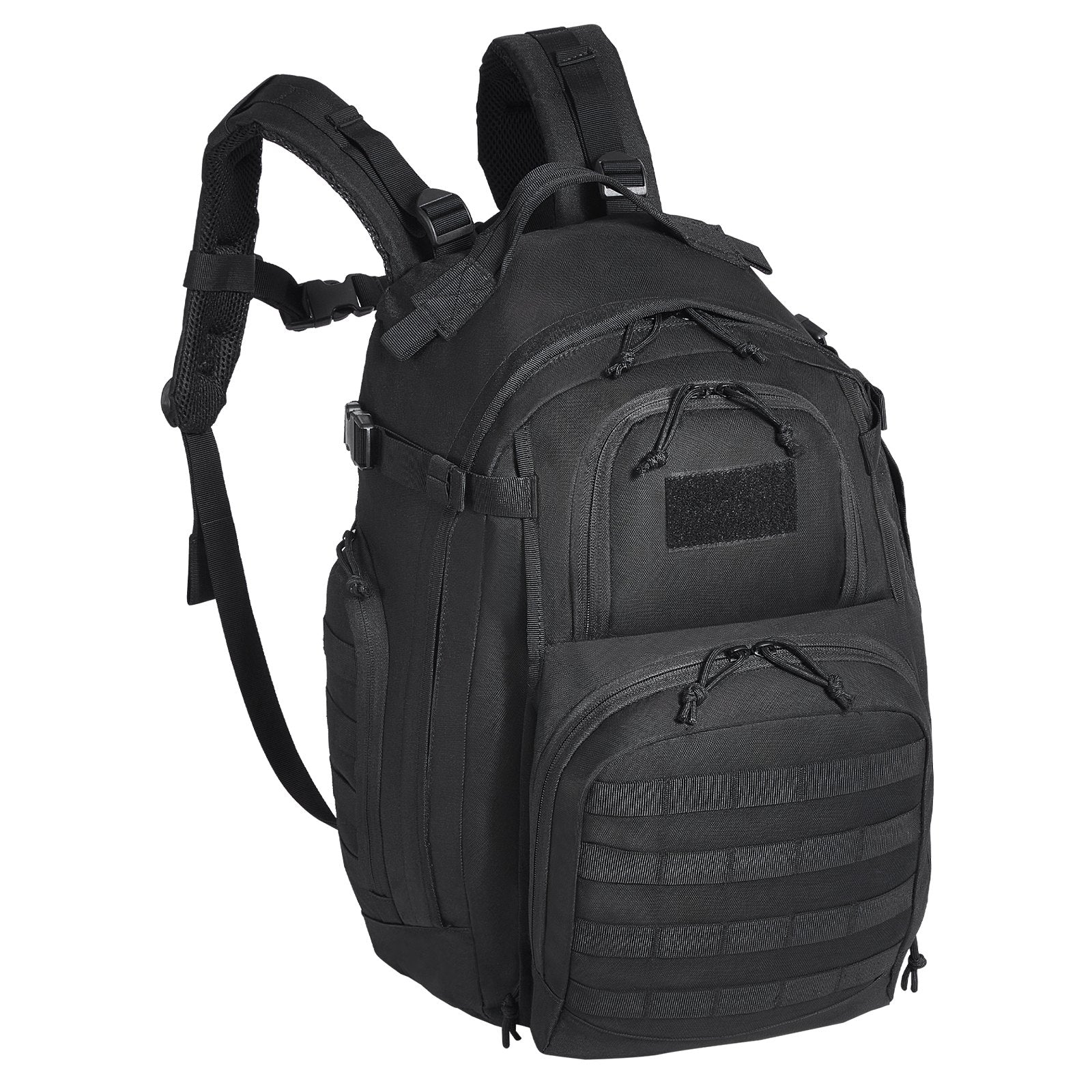 Title: 40L Military Tactical Backpack with Molle System, Padded Army Assault Pack for Men & Women, Ideal for Hiking, Hunting, Outdoor Range Gear, Black