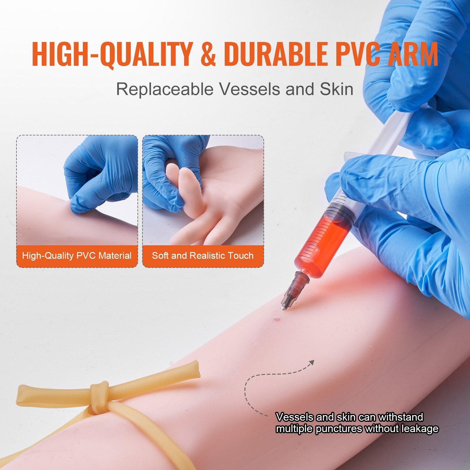 Advanced Phlebotomy & IV Training Kit with Realistic Practice Arm, Portable Simulation for Students, Nurses, and Professionals