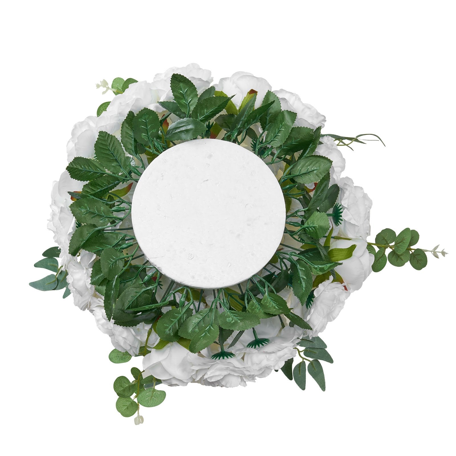 10 PCS 17.7-Inch Lush White Rose Flower Balls - Premium Artificial Centerpieces for Wedding & Home Decor, Quick Fluff Restoration