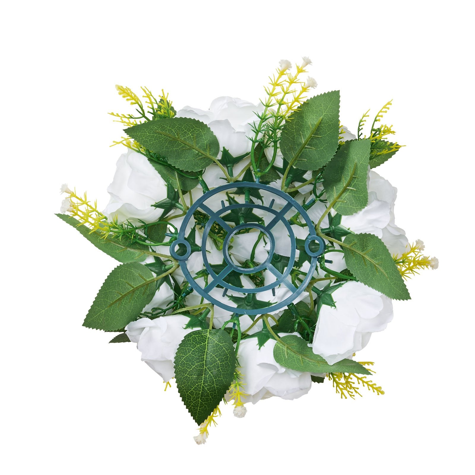 Elegant 10 PCS 9.5-Inch White Artificial Flower Balls for Wedding Rose Centerpieces, Home Table Decor & Faux Floral Arrangements