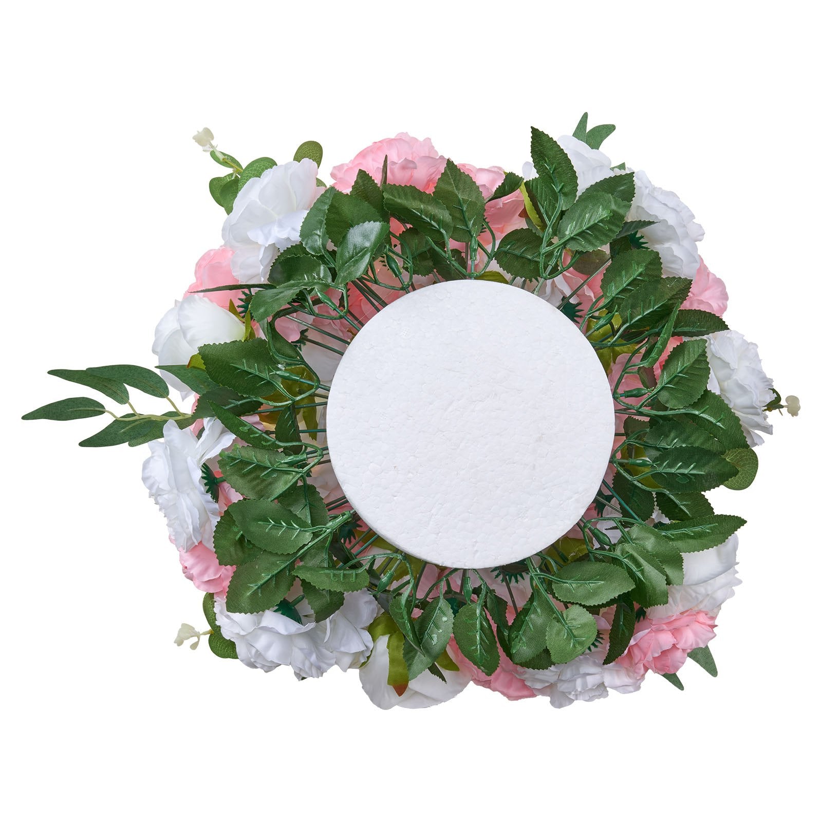 Elegant Pink and White Rose Flower Ball Centerpieces - 10 PCS, 17.7-Inch for Weddings, Events, and Home Décor with Premium Silk Petals