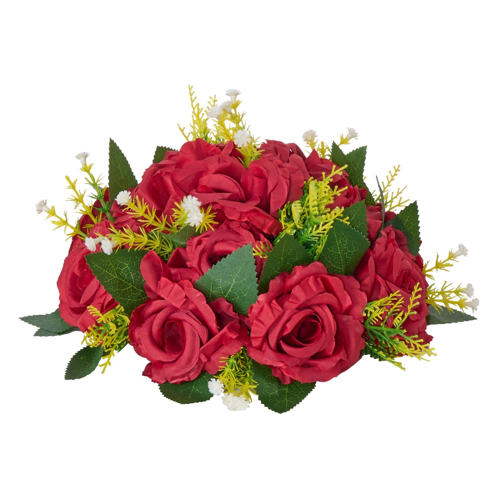 Luxurious 10 PCS Red Rose Flower Balls for Weddings, Home & Party Decor - 9.5" Artificial Floral Centerpieces & Kissing Balls