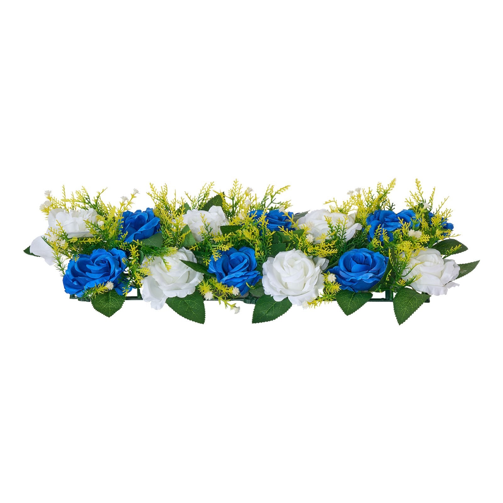 Elegant Blue and White Faux Rose Floral Ball Arrangements - 10 PCS Wedding Centerpieces, Silk Fabric Flower Decorations for Home & Events