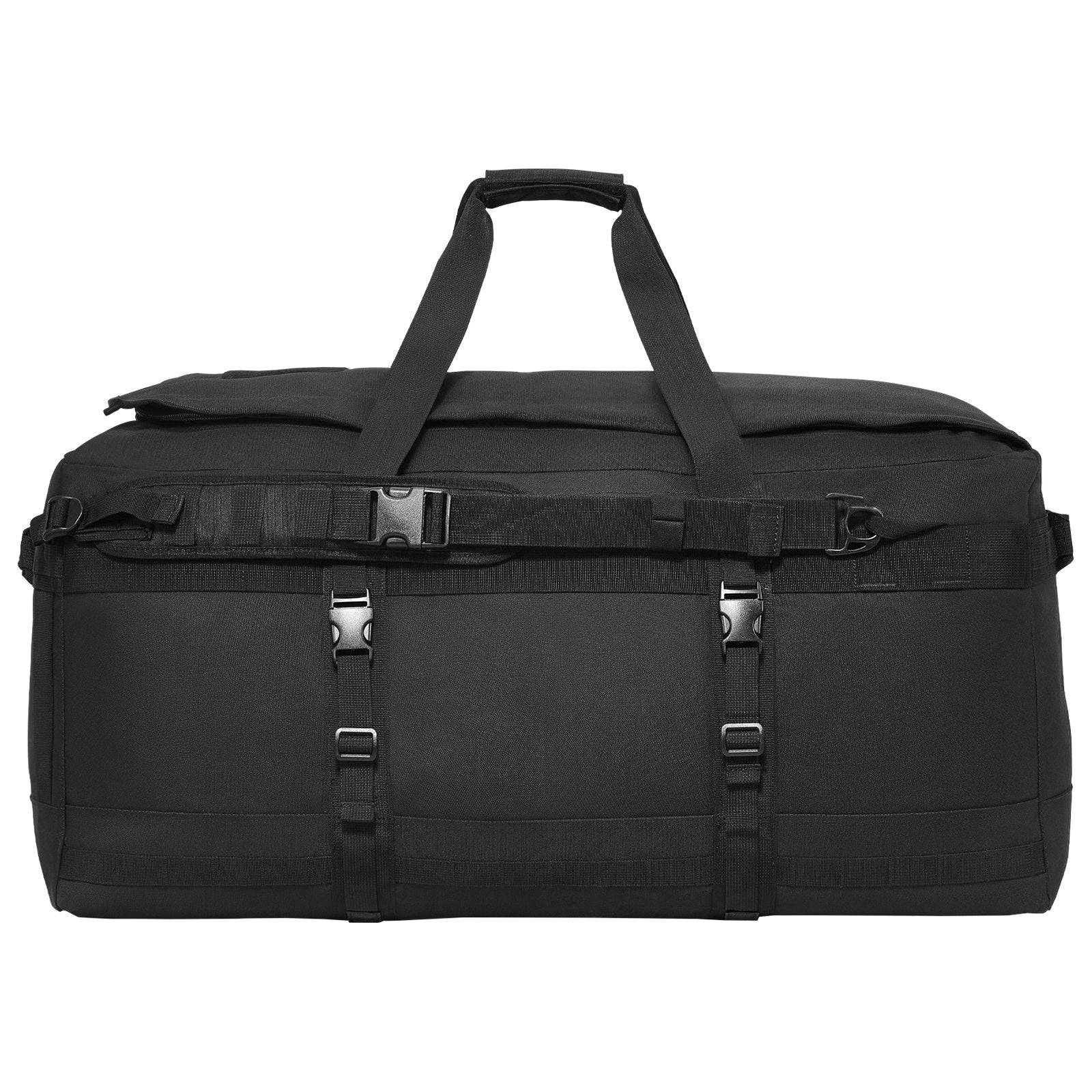 100L Tactical Duffle Bag with MOLLE System, Multi-Mesh Pockets for Gym, Travel, Fitness, Sports, Overnight Gear, Black, Waterproof & Durable