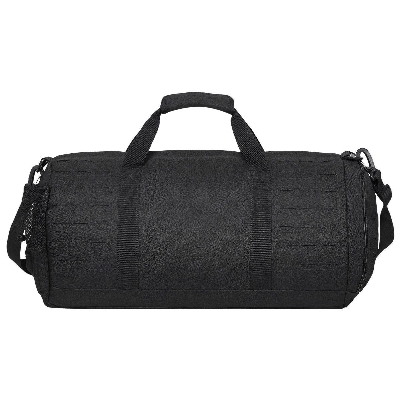 45L Tactical Duffle Bag with Molle System, Shoe Compartment - Military-Grade Travel, Fitness, Gym, Overnight, Waterproof, Black