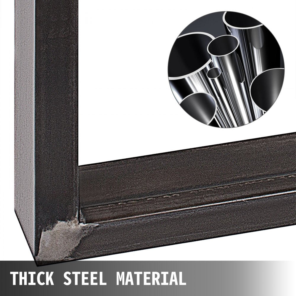 Sturdy Industrial Style Metal Square Frame Dining Table Legs, 23.6"x28.3"