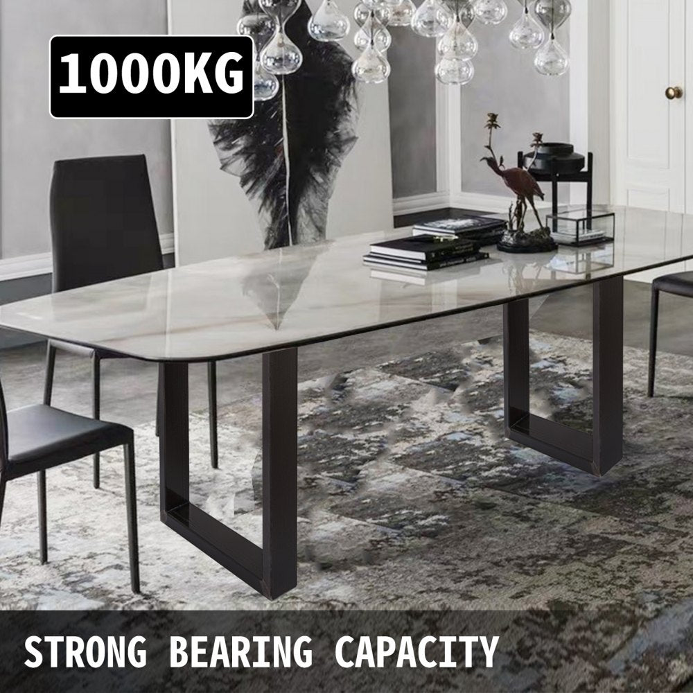 Sturdy Industrial Style Metal Square Frame Dining Table Legs, 23.6"x28.3"