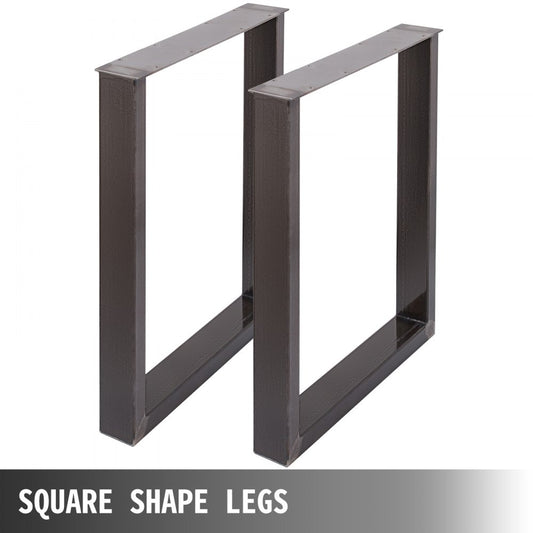 Sturdy Industrial Style Metal Square Frame Dining Table Legs, 23.6"x28.3"