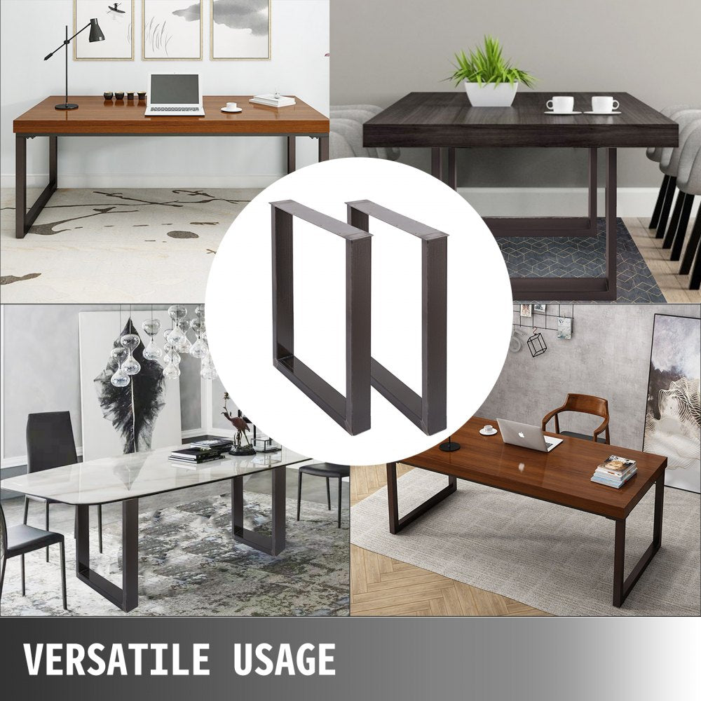Sturdy Industrial Style Metal Square Frame Dining Table Legs, 23.6"x28.3"