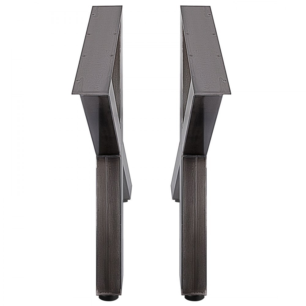 Set of 2 Heavy Duty Stainless Steel X-Shaped Table Legs for Dining Tables, 28.4 Inches