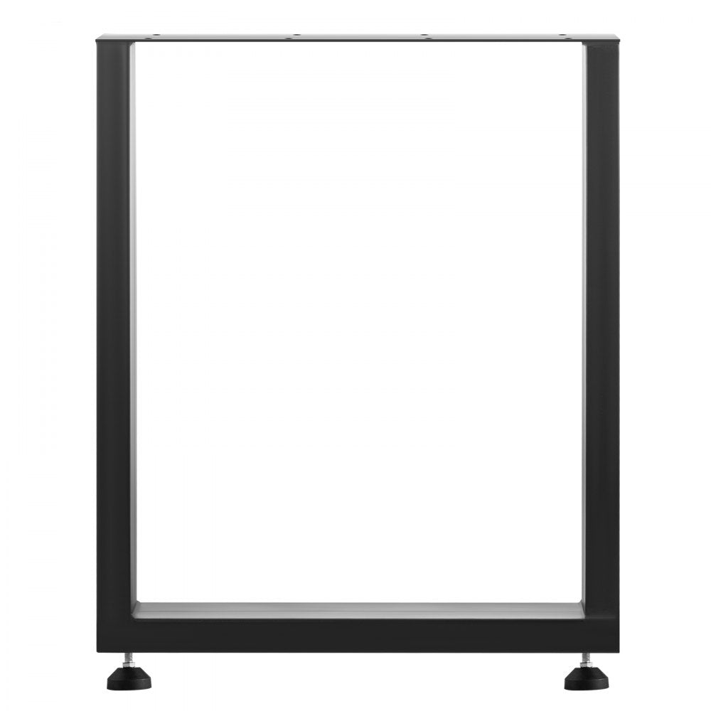 Set of 2 Country Style Black Steel Legs for Dining and Office Tables, Benches, and DIY Furniture Projects, 28x23 Inches