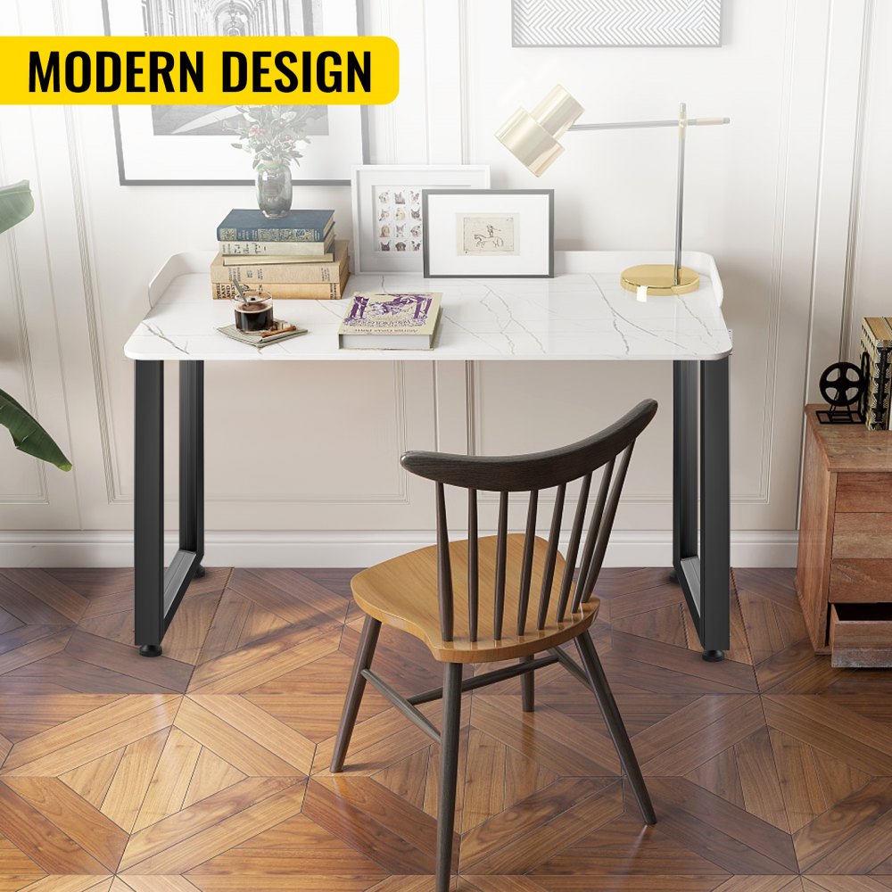 Set of 2 Country Style Black Steel Legs for Dining and Office Tables, Benches, and DIY Furniture Projects, 28x23 Inches