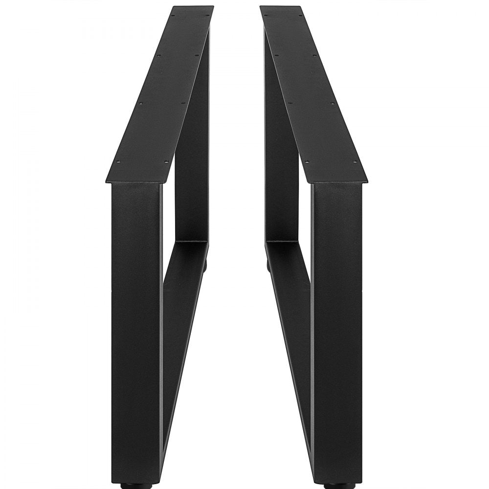 Sturdy Black Metal Steel Table Legs Set for Dining and Office Furniture - 31x23 Inch Country Style DIY Desk and Bench Legs (Set of 2)