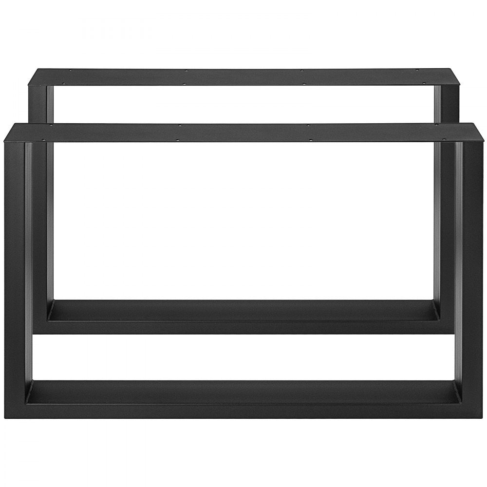 VEVOR Black Metal Table Legs Set of 2 Steel Table Legs 35x28 Inch Dining Table Legs Office Table Legs Computer Desk Legs Steel Bench Legs Country Style Table Legs DIY Furniture Legs