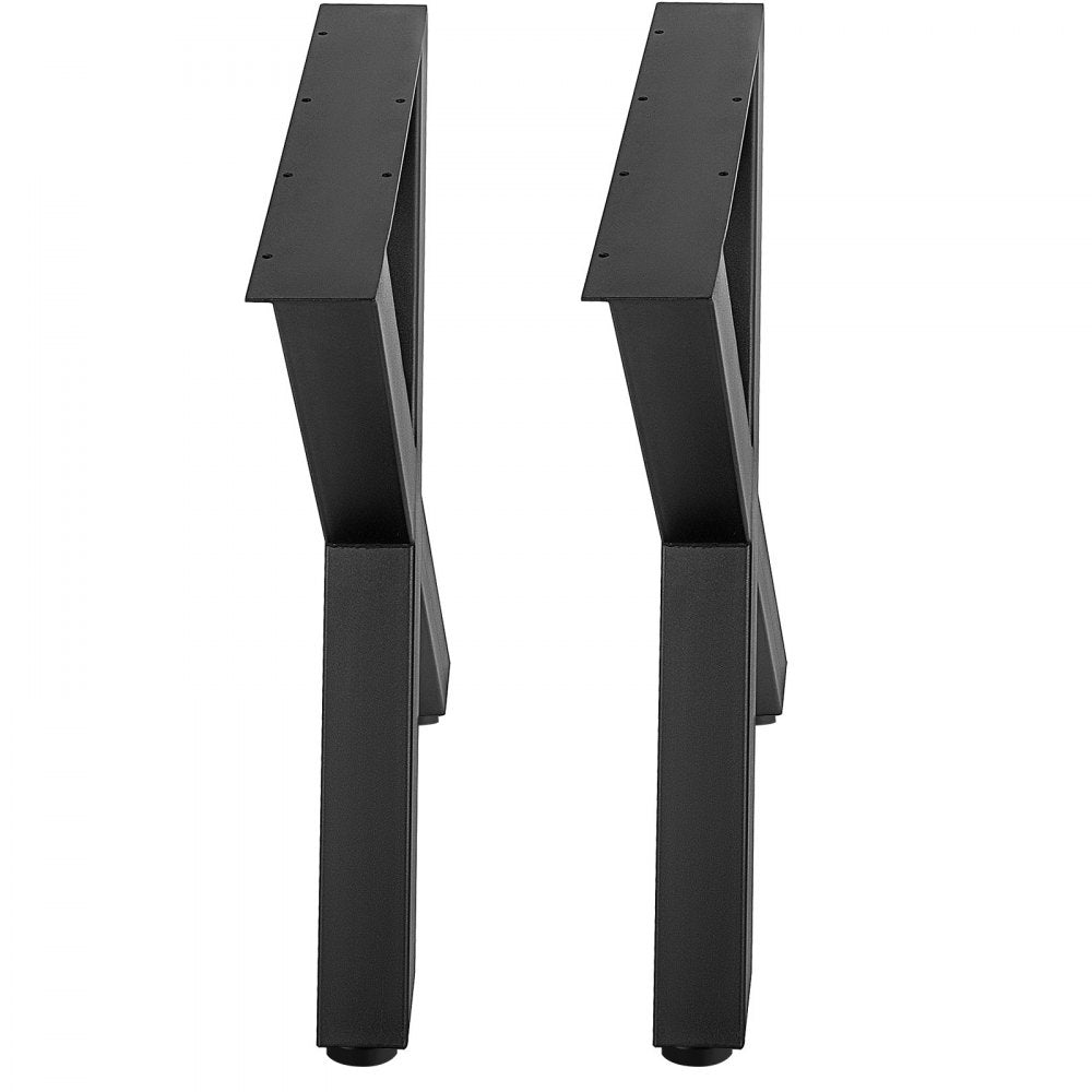 Set of 2 Heavy Duty X-Shaped Stainless Metal Table Legs for Dining Tables or Desks, 28" x 24"