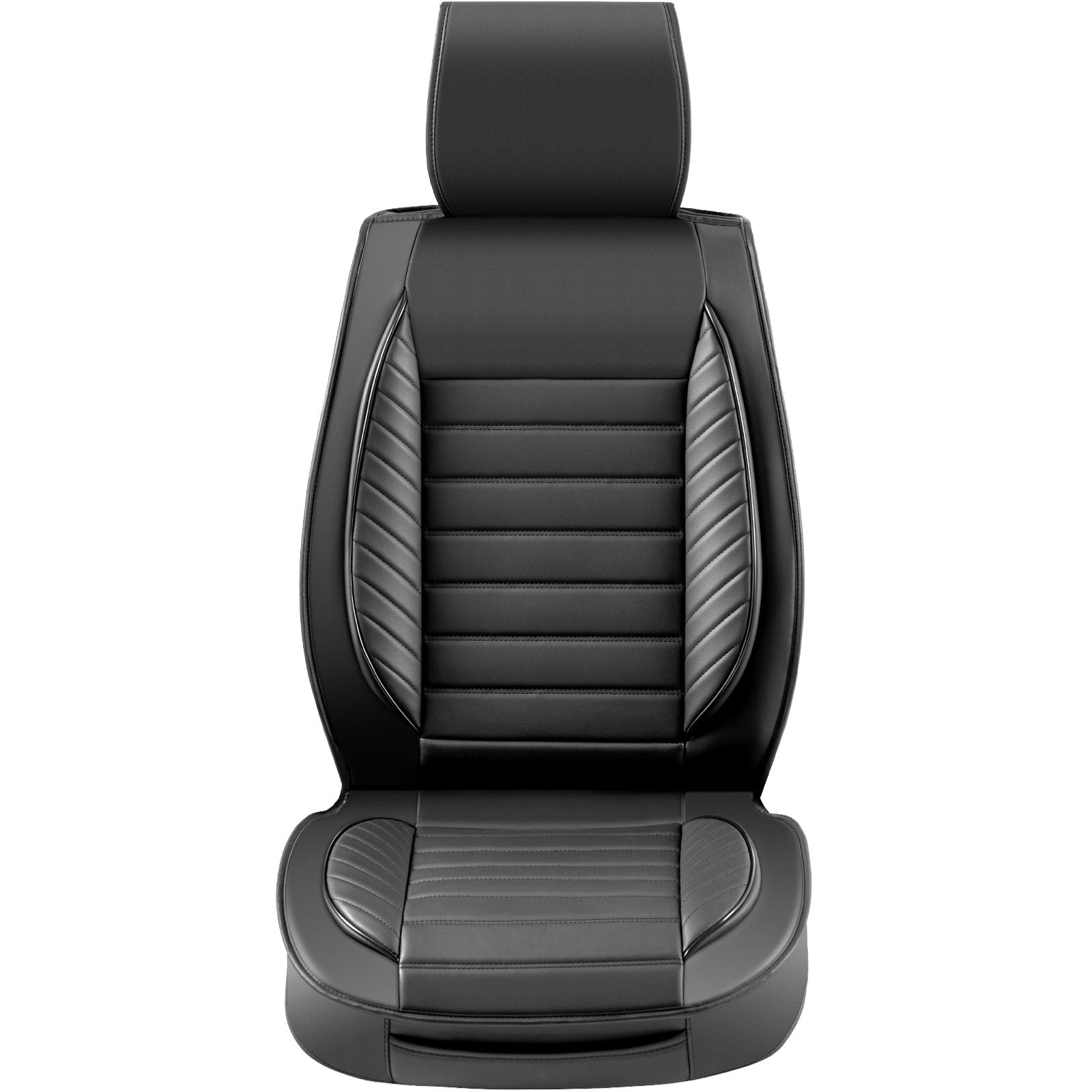 Universal Faux Leather Car Seat Covers Set - 9-Piece Full Protection, Airbag Safe, Detachable Headrest for Cars, SUVs, Trucks, Easy Install