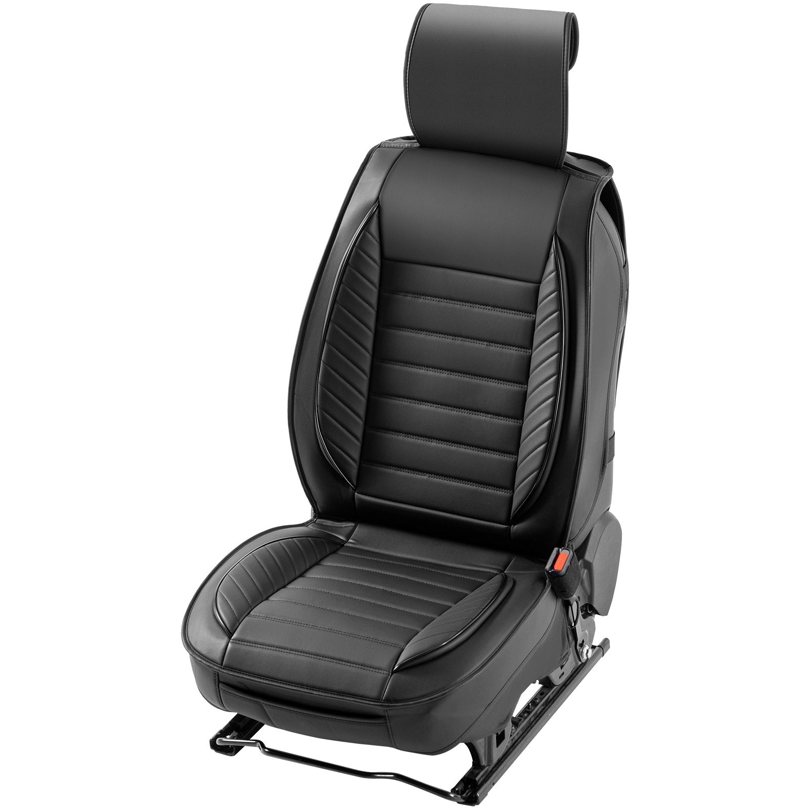 Universal Faux Leather Car Seat Covers Set - 9-Piece Full Protection, Airbag Safe, Detachable Headrest for Cars, SUVs, Trucks, Easy Install