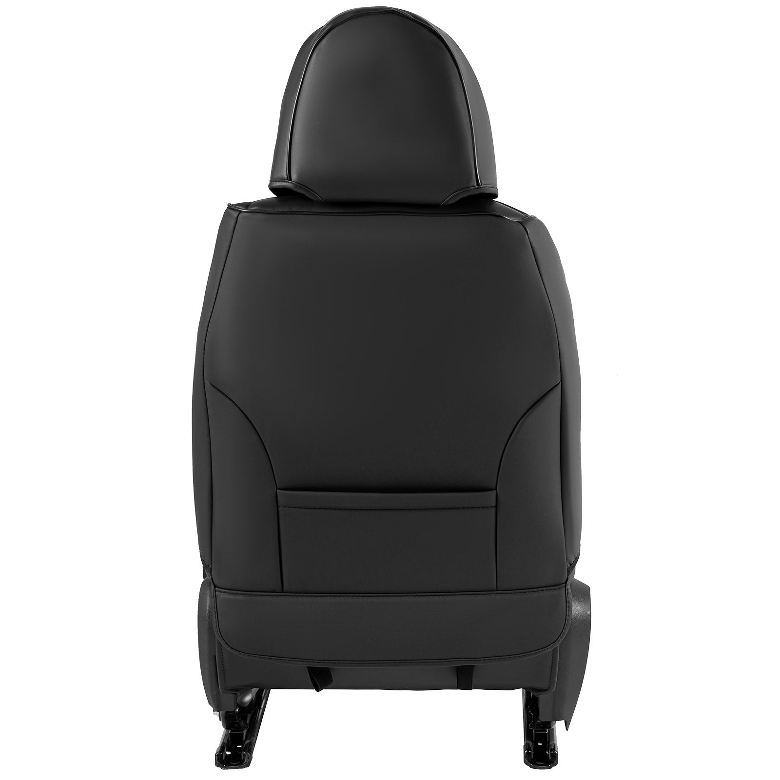 Universal Faux Leather Car Seat Covers - 6pcs, Full Enclosed, Detachable Headrest, Airbag Compatible, Fits Most Cars, SUVs, Trucks, Black