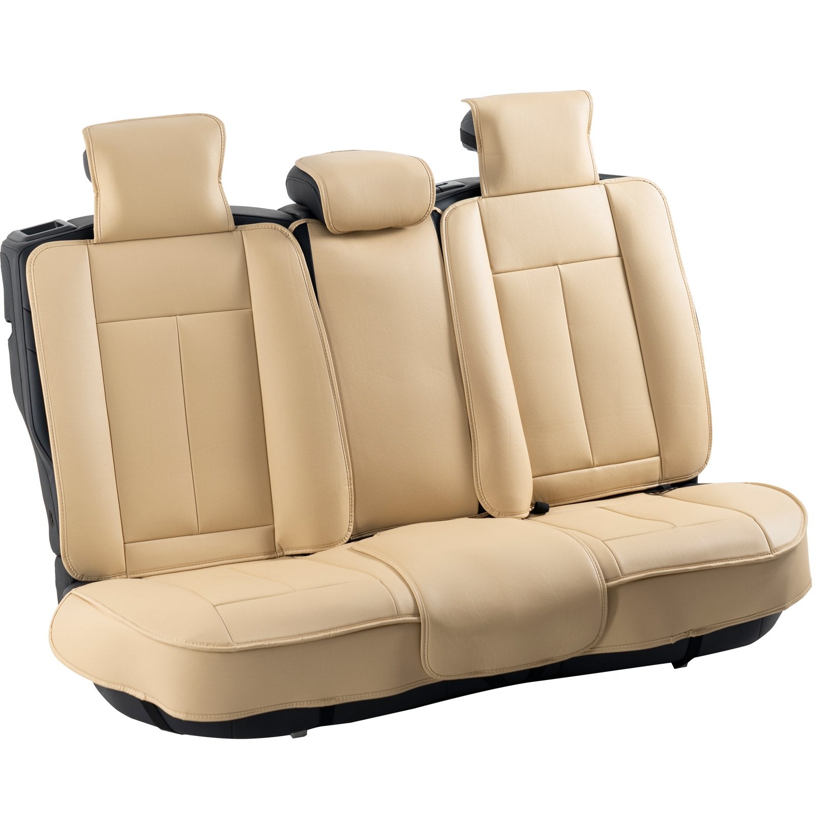 Premium Universal Faux Leather Car Seat Covers Set - 13pc Full Enclosed Design with Detachable Headrest, Airbag Safe for SUV, Truck, Car