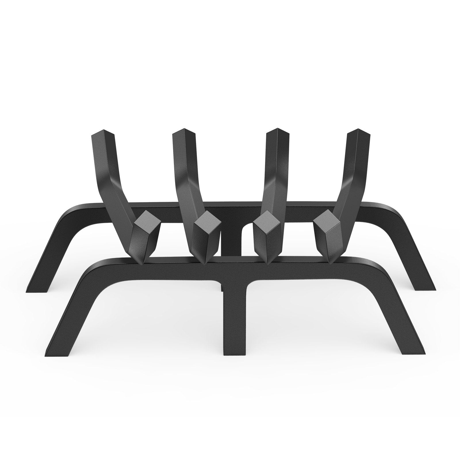 18" Heavy Duty Fireplace Log Grate - 6 Support Legs, Solid Powder-Coated Steel Bars, Firewood Rack Holder for Indoor/Outdoor Use