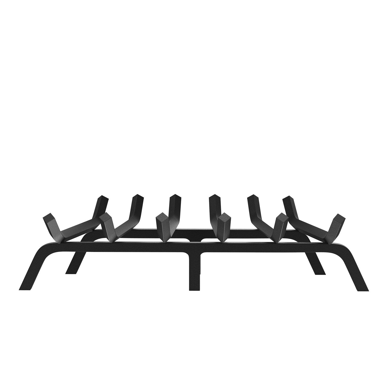 Heavy Duty 27" Fireplace Log Grate with 6 Support Legs, Solid 3/4" Powder-Coated Steel Bars for Indoor/Outdoor Firewood Burning Rack